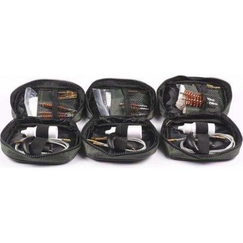 MIZUGIWA Bag Gun Cleaning Kit for Shotgun Pistol Rifle Flex Rod T-handle Brass Brush Slotted Tip 12GA 20GA .22 Cal .17 Cal 9mm