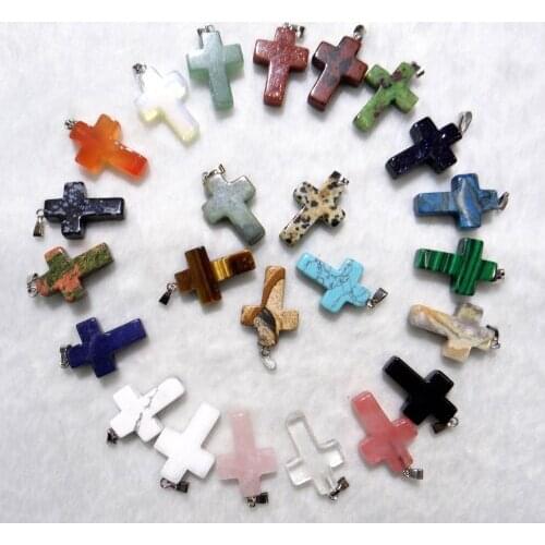 Natural stone tiger eye Quartz Crystal Turquoises aventurine shape charms pendant for diy Jewelry making necklace Accessories