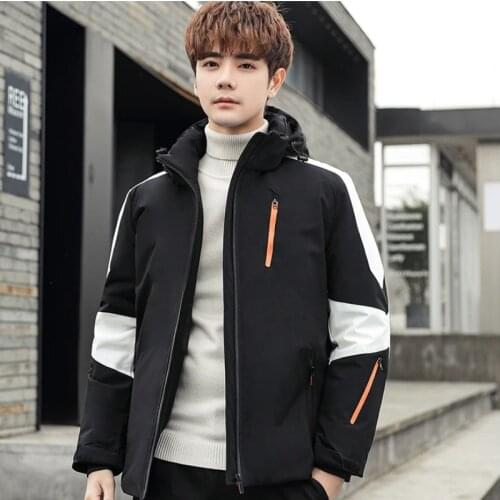 Fall Winter Waterproof Warm Jackets White Duck Down Removable Hooded Man Coat Men Down Jacket Men Winter Warm Jackets Stylish