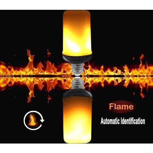 New G-sensor Automatic Flame Direction Fire Effect 3 Styles E26 B22 E27 LED Flame Bulb Mini G4 Flicker Flame Light