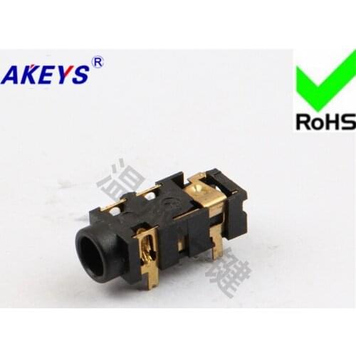 10 pcs PJ-327D power socket_3.5MM headphone socket 5-foot socket harpoon 2 fixed-foot socket base