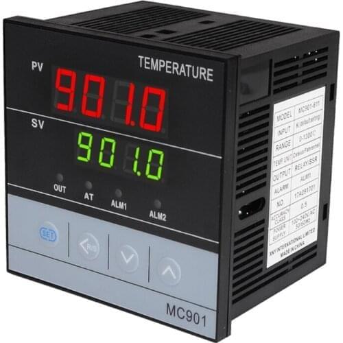 2in1 Relay + SSR Output PID Thermostat Temperature Controller ℃/℉ for Universal Input K,E,J,N,S,R,T,B Thermocouple Pt100