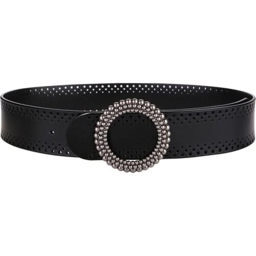 New Fashion Black Genuine Leather Belt Luxury Cowskin Wide Corset Belts for Women Wedding Dress Waistband Lady Party Accessories