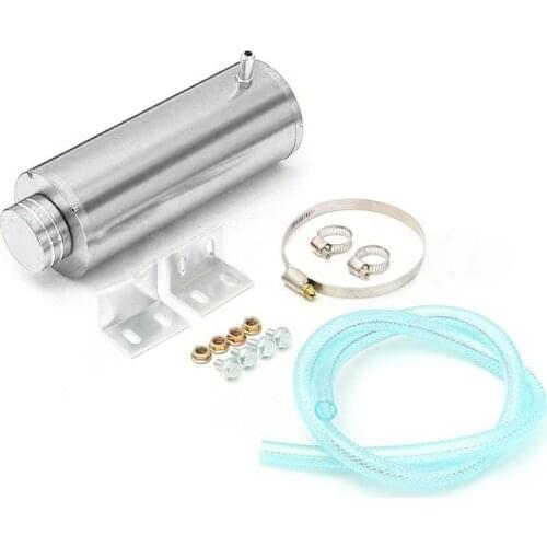 Silver 800ml Unbiversal Overflow Catch Tank Radiator Coolant Cooling Aluminum Alloy Catch Tank Overflow Reservoir