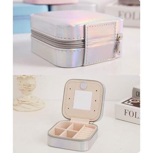 649D High Capacity Girl Jewelry Box Multiple Compartment Flannel Storage Bag Portable Travel Outdoor Storage Organizer Box