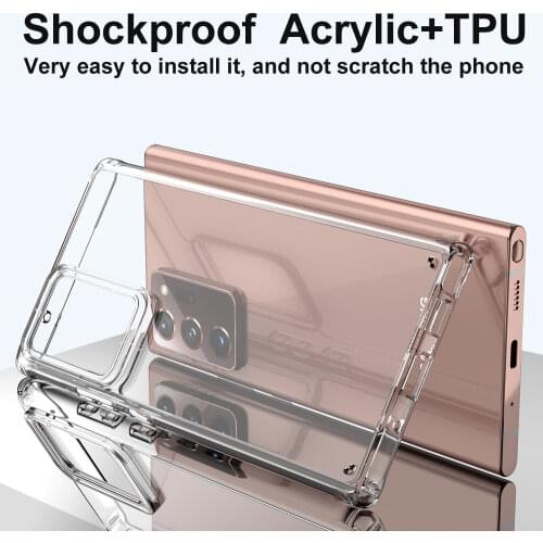Ultra Thin Clear Shockproof Case For Samsung Galaxy Note 20 Ultra Soft Airbag Hard PC Back Cover For Galaxy S20 S10 Plus Note 10