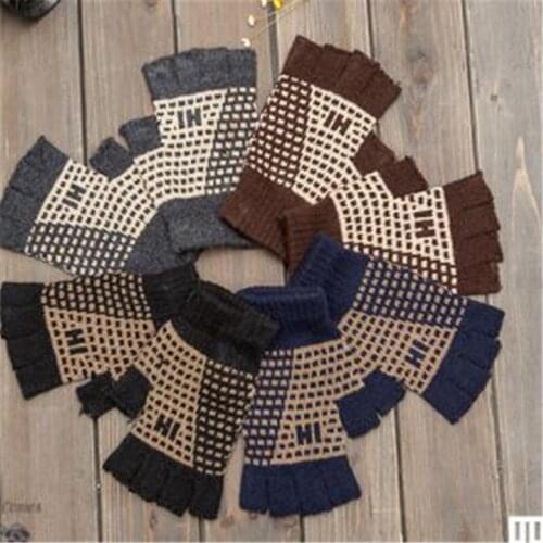 Vogue of new fund of 2019 winter men knitting warm wool half refers to cycling glove factory lay in wholesale of goods jt-21