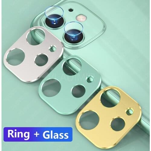3D Full Cover Camera Lens Tempered Glass + Metal Protective Case for IPhone 11 Pro Max Back Camera Screen Protector Cover Case