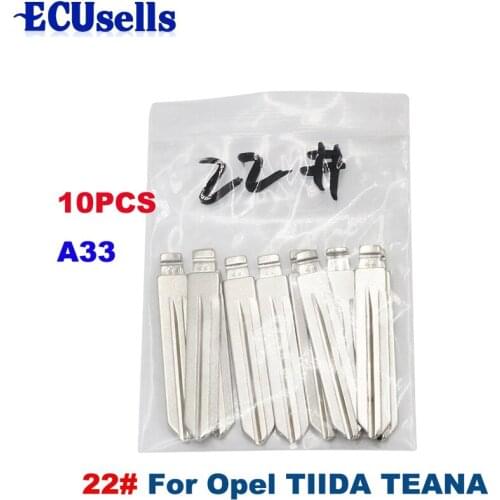10pcs/lot, Universal Remotes Flip Blade 22# for KD Remote, A33 Blade for Opel for TEANA for LIVINA