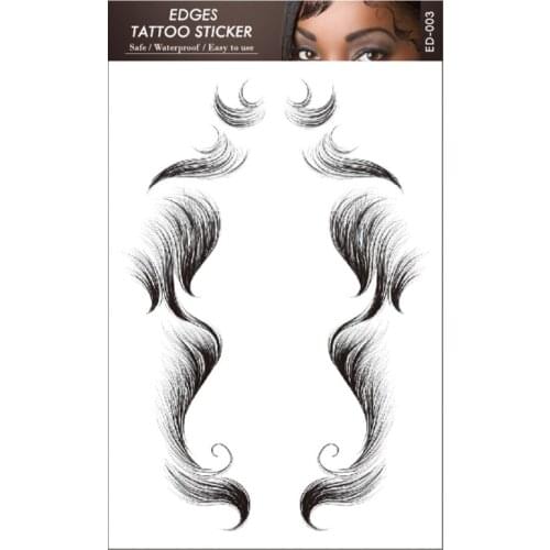 15 Sheets Temporary Baby Hair Edges Side Bangs Tattoo Stickers DIY Hairstyling Hair Tattooing Template Makeup Tools