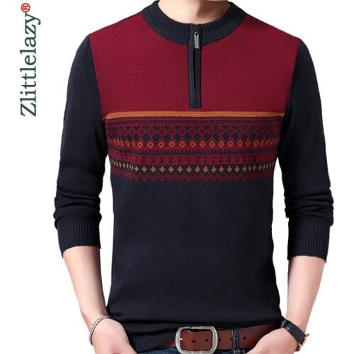 2020 Casual Thick Warm Winter Zipper Knitted Pull Sweater Men Wear Jersey Dress Pullover Knit Mens Sweaters Male Fashions 02197