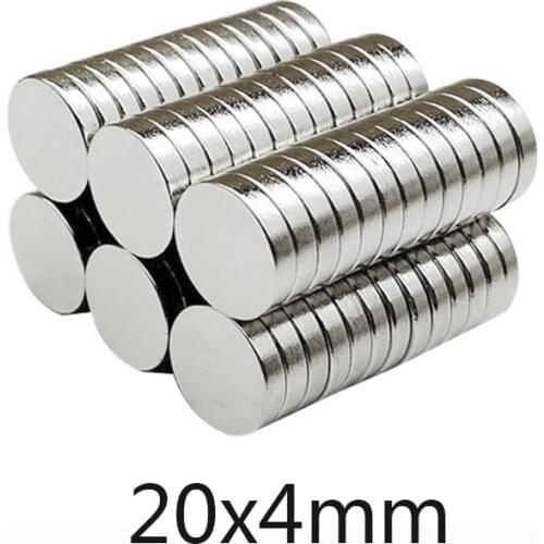 3/5/10PCS Permanent Round Magnets 20mm X 4mm Neodymium Magnet N35 20x4mm Strong Magnetic Magnets 20*4mm Powerful Magnets