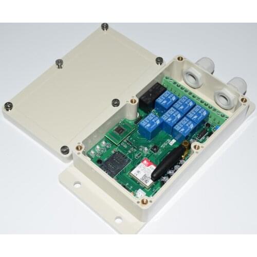 4G GSM SMS Controller GSM 7 Channels Wireless Remote Sensor Phone Control Relay Remote for Electrical Gate Door Car Parking