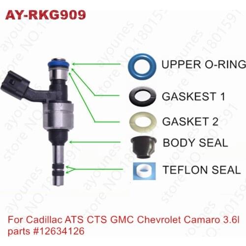 50sets For GMC Chevrolet Cadillac GDI Parts#12629927 12634126 fuel injector Repair Kits Rubber Seals Gasket (AY-RKG909)