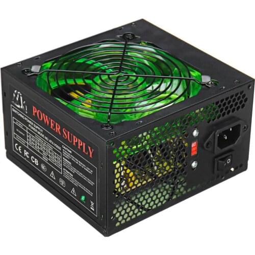 500W PC Power Supply 120mm LED Fan 24 Pin PCI SATA ATX 12V PC Computer Power Supply For Intel AMD Computer 2021 New