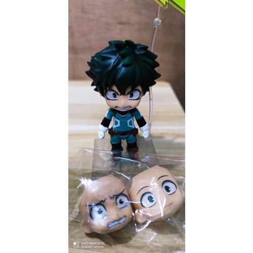 Anime wholesale My Hero Academia Midoriya Izuku face changeable Q version doll bag figure about 11cm
