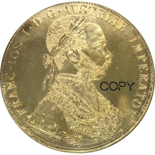Austrian 4 Ducat Franz Joseph I Gold coin 1911 Brass Metal Copy Coins