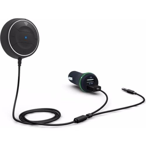 Handsfree NFC Car Kit Bluetooth Aux 3.5mm 12V Dual USB Charger Wireless Talking Audio Music Receiver Speakerphone Microphone