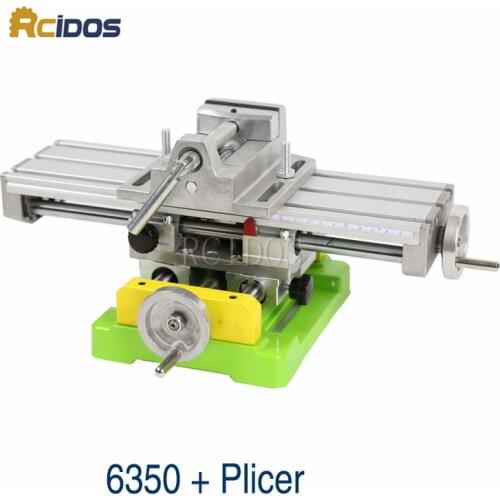 BG-6350 Mini Compound Bench/woodworking benches,RCIDOS table sliding cross table,drill machine work bench+2.5inch Plicers
