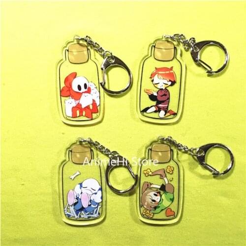 Papyrus Sans Frisk Chara Keychain Anime Undertale Figure Acrylic Bag Pendant Keyring Gift
