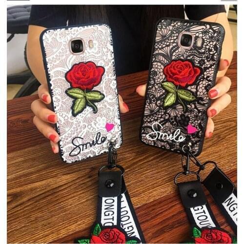 3D Rose Flower Lanyard Case For Samsung Galaxy A50 A10 A20 A30 A40 A51 A60 A70 A71 A80 A31 A41 A11 A21 A01 M10 M20 M30S Cover