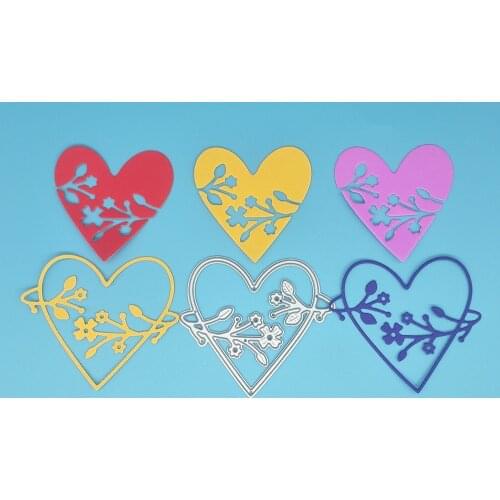 Heart-shaped flowers, flower, plants metal cutting knife mold paper crafts scrapbook card template DIY decoration accessorie
