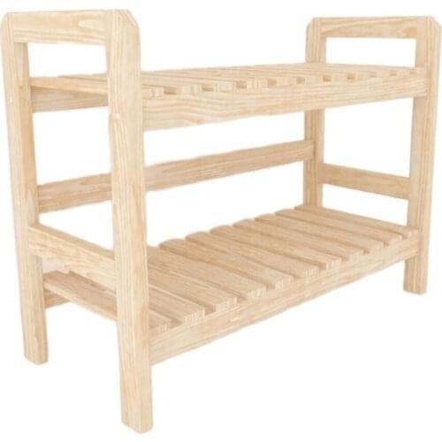 Decorative Wooden Shoe Rack Natural Handmade 2Layers Shelf Home Decor Organizer Storage Furniture Zapatero Étagère Display Stand