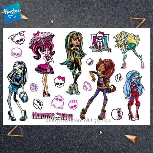 Hasbro Children Cartoon Teenage doll Temporary Tattoo Sticker Novelty Cosplay Toys for Princess SWhite Party Funny Sticker