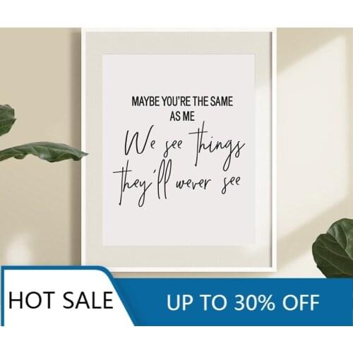 Live forever Oasis Lyric Typography Music Fashion Wall Art Canvas Painting Posters Prints for Aesthetic Home Decoration