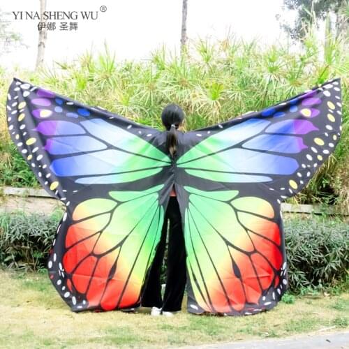 Butterfly Wings Colorful Wing Adult Women Belly Dance Isis Belly Dancing Accessory Bollywood Girl Costumes Bellydance No Sticks