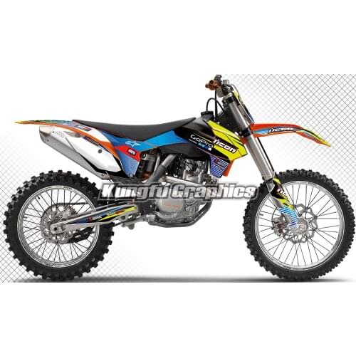 KUNGFU GRAPHICS Motocross Supercross Racing Stickers Kit Decor for 125 150 250 300 350 450 SX SXF SX-F XC XCF XC-F 2013 2014