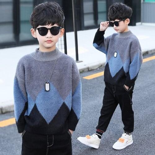 2020 Hot Sell High Neck Childrens Sweater For Boys Winter Clothes Kids Sweaters Comfortable Soft Clothing Autumn Long Sleeve