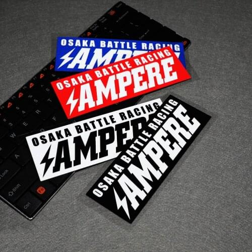 LuLuSticker #068 15x5cm OSAKA BATTLE RACING Japan JDM AMPERE Car Reflective Rear Windshield Stickers and Decals Window Stickers