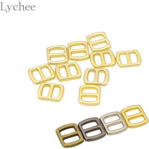 Lychee Life 10pcs Mini Metal Buckle DIY Doll Dress Patchwork Handmade Craft Sewing Accessories