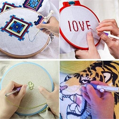 Including 50 Color Threads for DIY Sewing Embroidery Cross Stitch Kits and Knitting Sewing Tool Embroidery Stitching Punch Needl