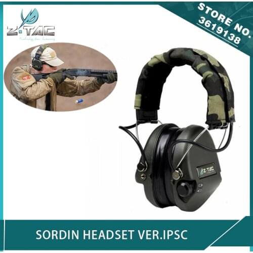 Z-Tactical Airsoft Sordin Headset for IPSC Noise Reduction Shooting Headphone Hunting Protective Earphone for Military Radio