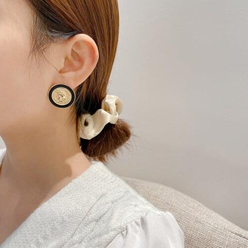 2021 New Womens Earrings Fashion People Avatar Retro Earrings For Women Bohemian Coins Circle stud earrings Jewelry Gifts