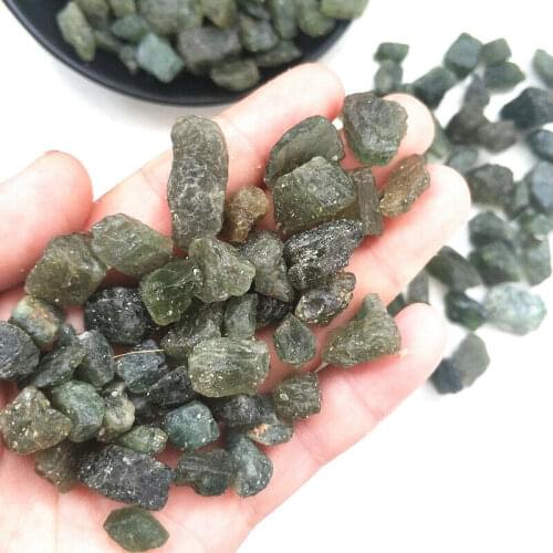 Wholesale 50g Natural Raw Green Apatite Rough Stones Crystal Gravel Minerals Specimen Stones and Crystals