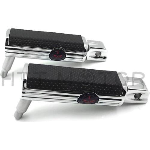 Aftermarket Free Shipping Chrome Skull Footpegs For Kawasaki Vulcan 1500 Classic/2000 Classic And Suzuki Boulevard M95