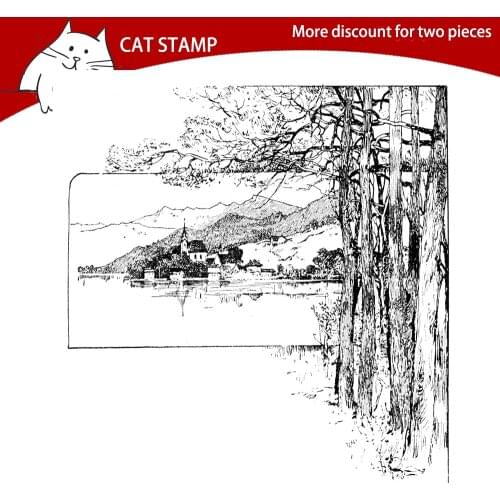 House With Tree Clear Stamps For Scrapbooking Card Making Photo Album Silicone Stamp DIY Decorative Crafts