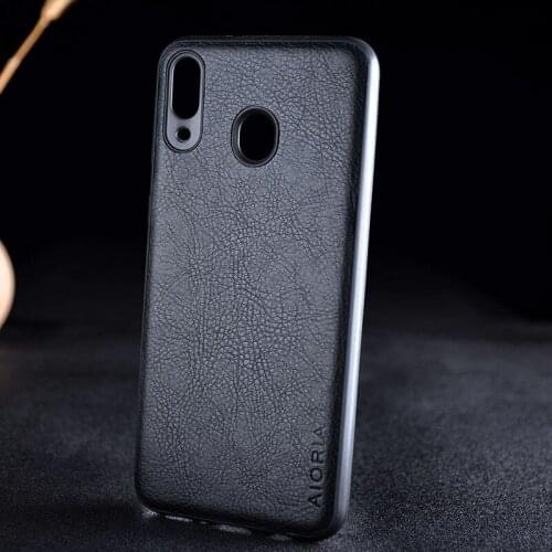 For Samsung Galaxy M20 Case luxury Vintage Leather skin capa with Slot silicone cover case for samsung galaxy m20 funda coque