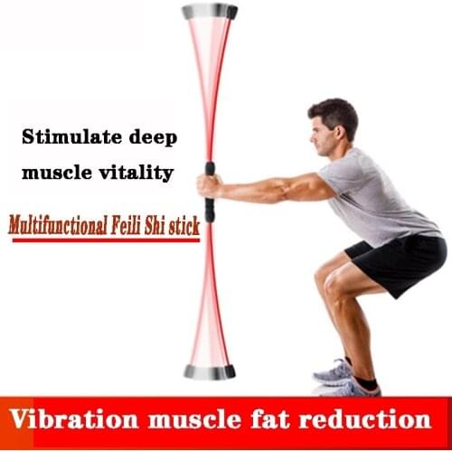 Home portable fitness elastic bar gym foldable tremor stick multifunctional training tremor bar fat burning exercise workout
