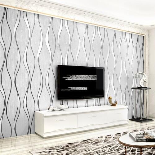 Modern 3D Abstract Geometric Wallpaper Roll for Room Bedroom Living room Home Decor Wall Paper White Gray Beige Brown