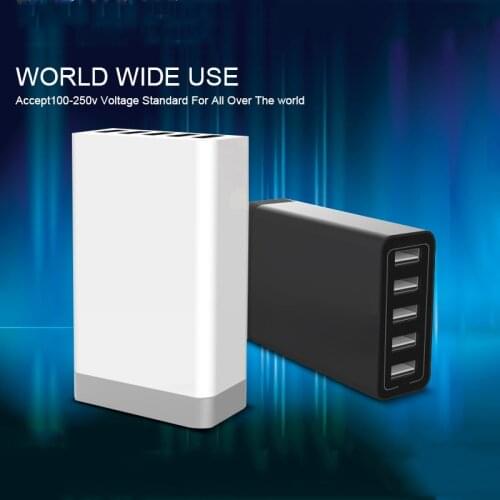 USB Socket Hub 5-Port Charger Power Adapter Desktop Distributor EU/US/UK/AU Plug Slot USB Socket Extension Power Panel Charger