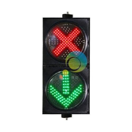 High quality 200mm red cross and green arrow road safety traffic signal light LED traffic light