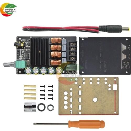 Ziqqucu 200W Bluetooth 5.0 Amplifier Board TPA3116 100W+100W Audio Amplifier Module with LC Filter Technique 2 Channel DC 8-24V