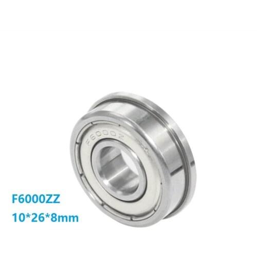 10pcs/50pcs F6000ZZ F6000 ZZ F6000Z F6000-ZZ 10x26x8mm Flange Deep Groove Ball Bearing 10*26*8mm