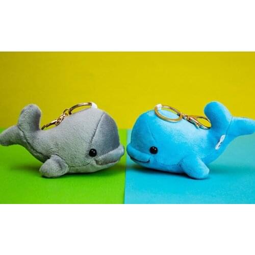 13cm Cute Stuffed White Whale Doll Soft Plush Toys Lovely Small Toys Toy Whale Keychain Ornament Fashion Bag Pendant Small Gift