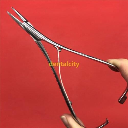 14cm Dental Needle Holder Pliers Stainless Steel Forceps Orthodontic Tweezer Dentist Surgical Instrument Equipment