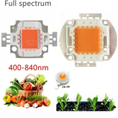 3W 10W 20W 30W 50W 100W led Grow chip Full Spectrum 380nm-840nm for Indoor Plant Growth